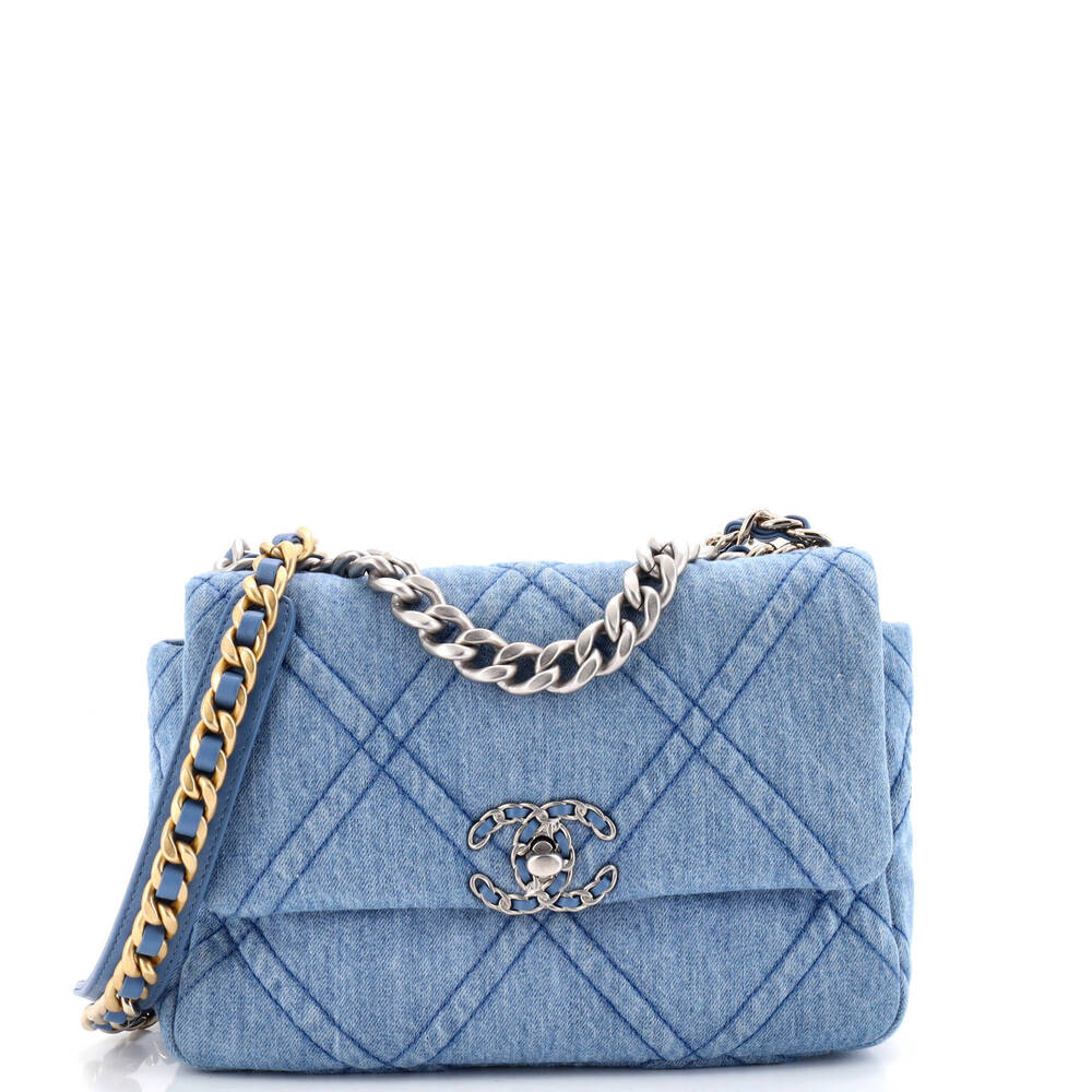 Chanel Medium 19 Flap Bag Quilted Denim